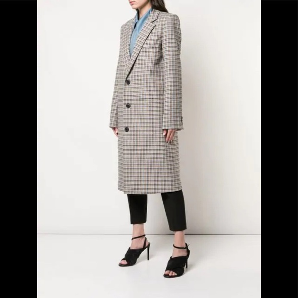 Tibi Zion Plaid Lab Coat